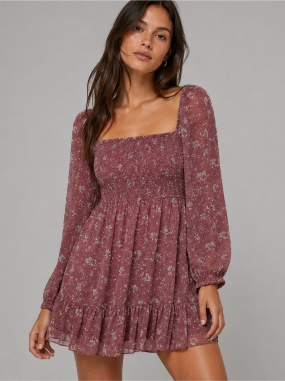 RD Style Floral Babydoll Mini Dress